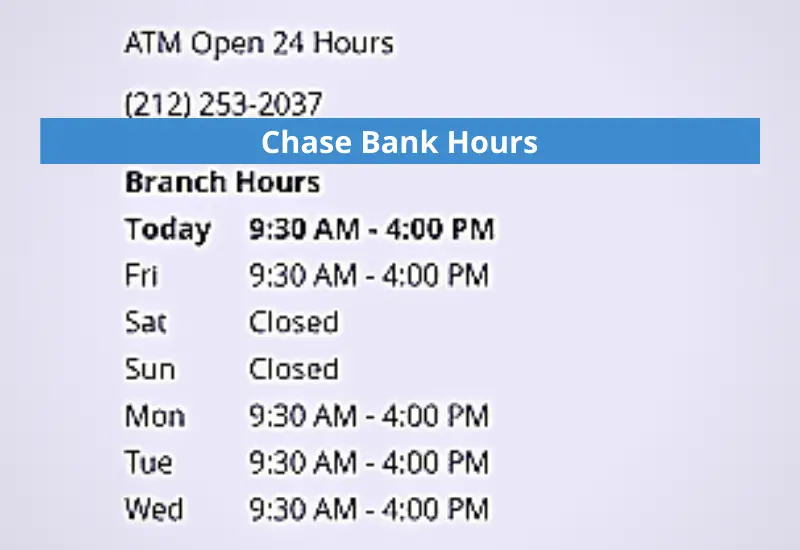 what time chase bank opens