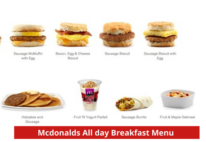 mcdonalds all day breakfast menu items