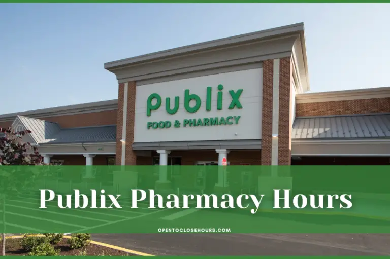 What Time Does Publix Pharmacy Close?