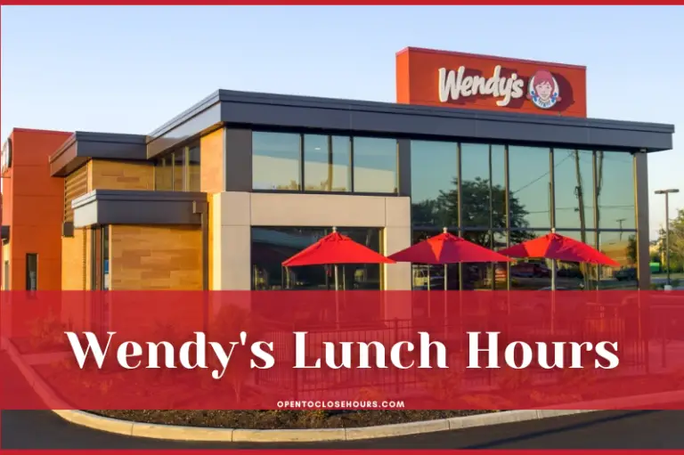 wendy's lunch menu hours