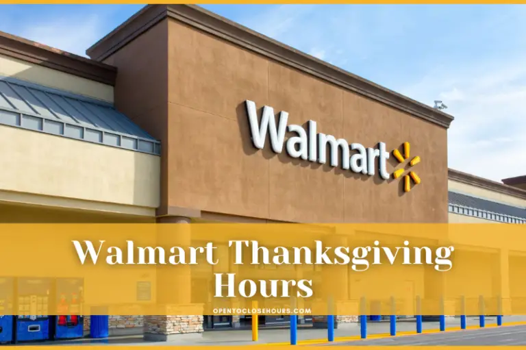 what is walmart hours for thanksgiving