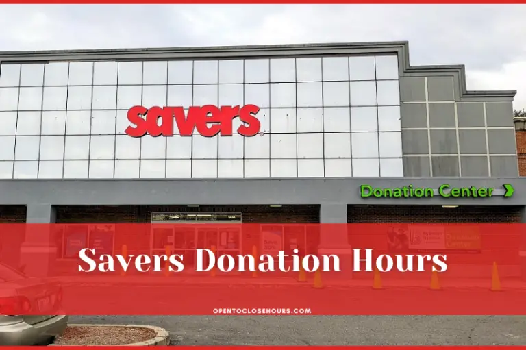 Savers Donation Hours