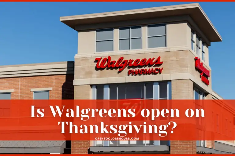 is walgreens pharmacy open on thanksgiving