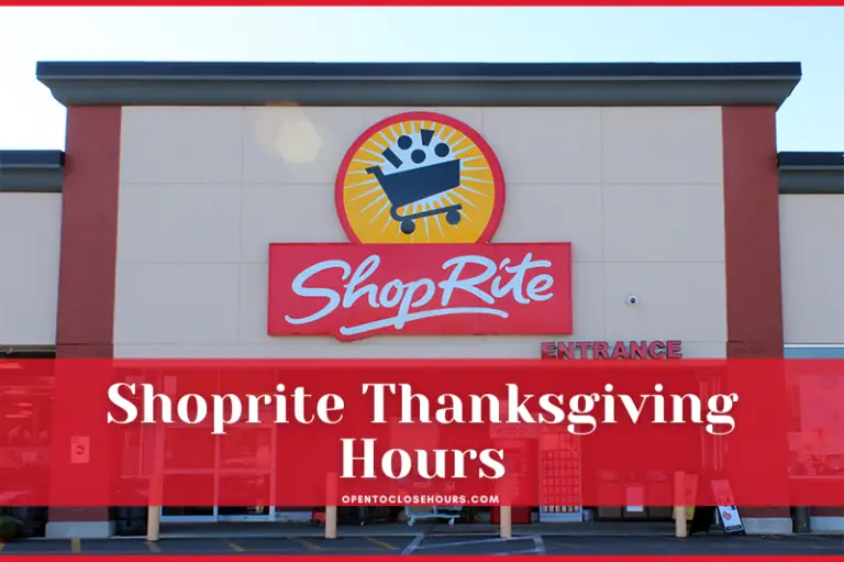 Shoprite Hours Thanksgiving