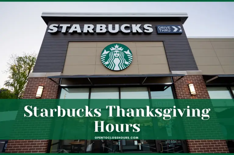 thanksgiving hours starbucks