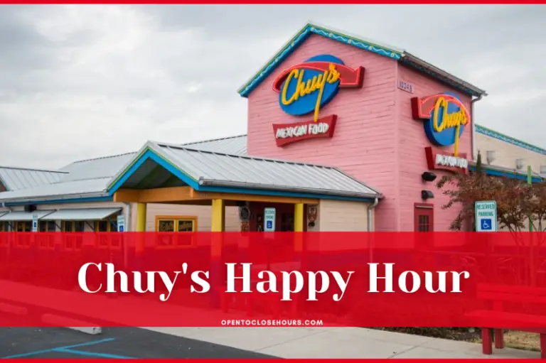 Chuy's Happy Hour menu