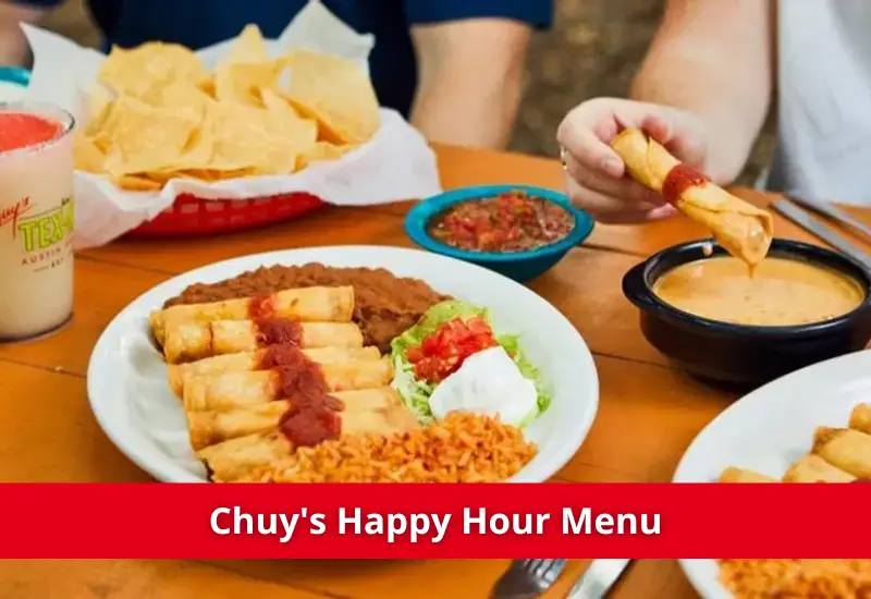 Chuy's Happy Hour Menu with Prices