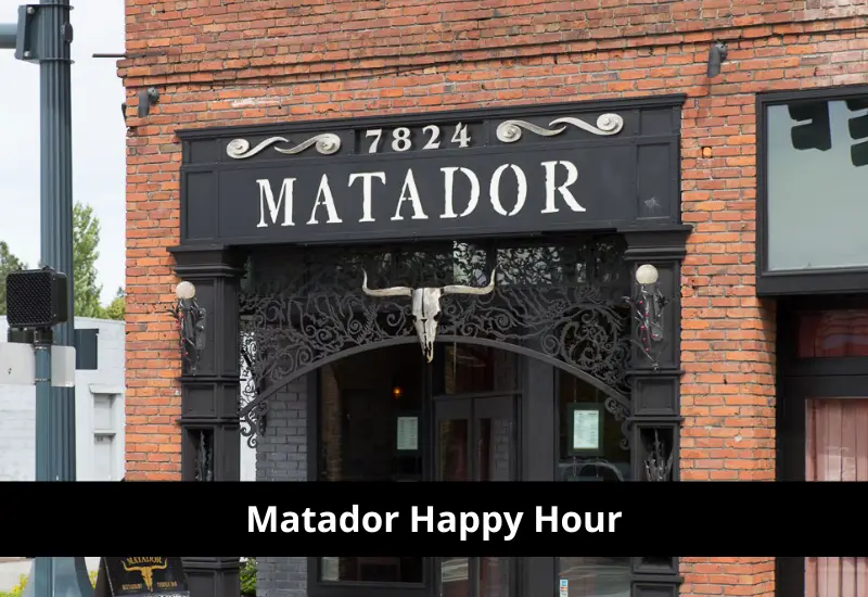 matador happy hour