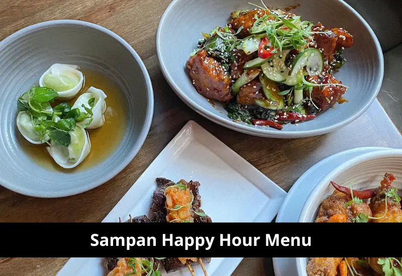 sampan happy hour menu with Prices