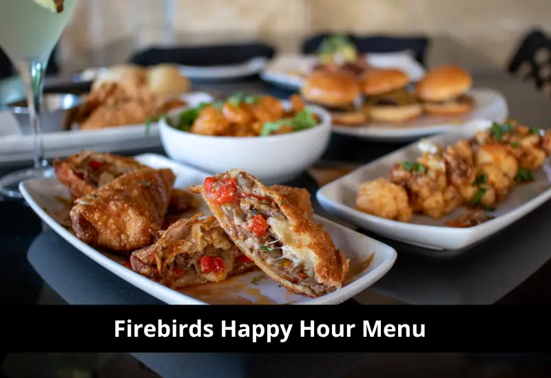 Firebirds Happy Hour menu with prices