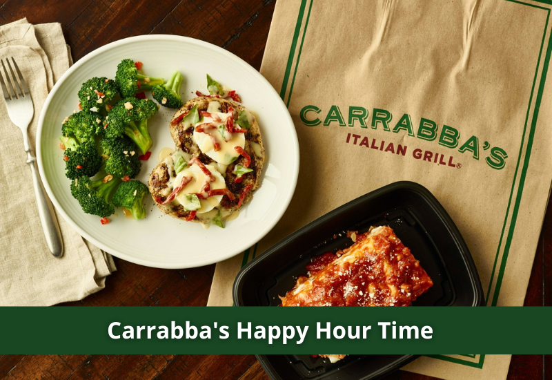 Carrabba's Happy Hour menu with prices